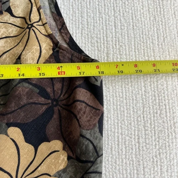 Tommy Bahama EUC Women Sleeveless Tropical Print Front Tie 100% silk Size M - Picture 5 of 12